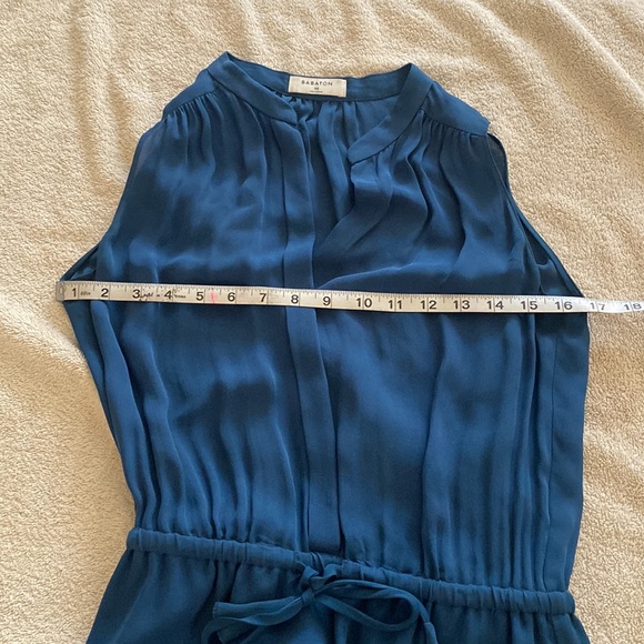 Babaton Aritzia 100% silk beautiful sleeveless lined dress w/ drawstring waist. - Picture 12 of 13